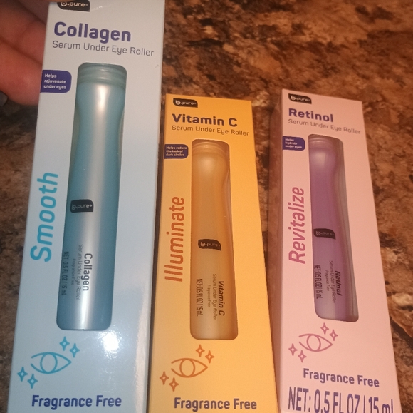 serum eye rollers Other - Serum under eye rollers three-piece set includes vitamin C collagen and retinol.